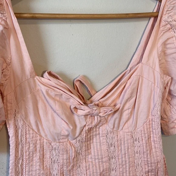 Lulus Pink Ryleigh Tie-Front Lace Mini Dress - Picture 3 of 11